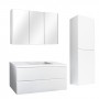 Qubist Matte White Wall Hung 1200 Vanity Cabinet Only